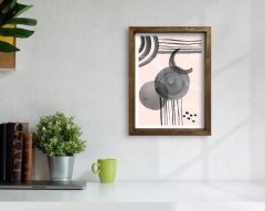 BK Home Doğal Masif Ahşap Çerçeveli Tablo 45x65cm-71