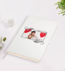 Kişiye Özel Sevgililer Günü Temalı İsimli Fotoğraflı Beyaz Defter-32