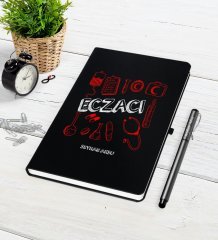 Kişiye Özel Eczacı Siyah Defter Kalem Seti-2