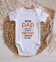BK Kids İsimli Dear Dad Tasarımlı Bebek Body Zıbın - Model 1