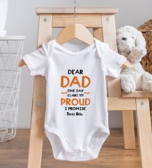 BK Kids İsimli Dear Dad Tasarımlı Bebek Body Zıbın - Model 1