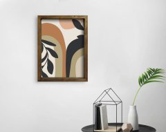 BK Home Doğal Masif Ahşap Çerçeveli Tablo 45x65cm-70