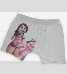 BK Gift Kişiye Özel Karikatürlü Eğlenceli Erkek Boxer Serisi - Model 8
