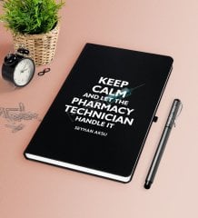 Kişiye Özel Eczacı Teknisyeni Siyah Defter Kalem Seti