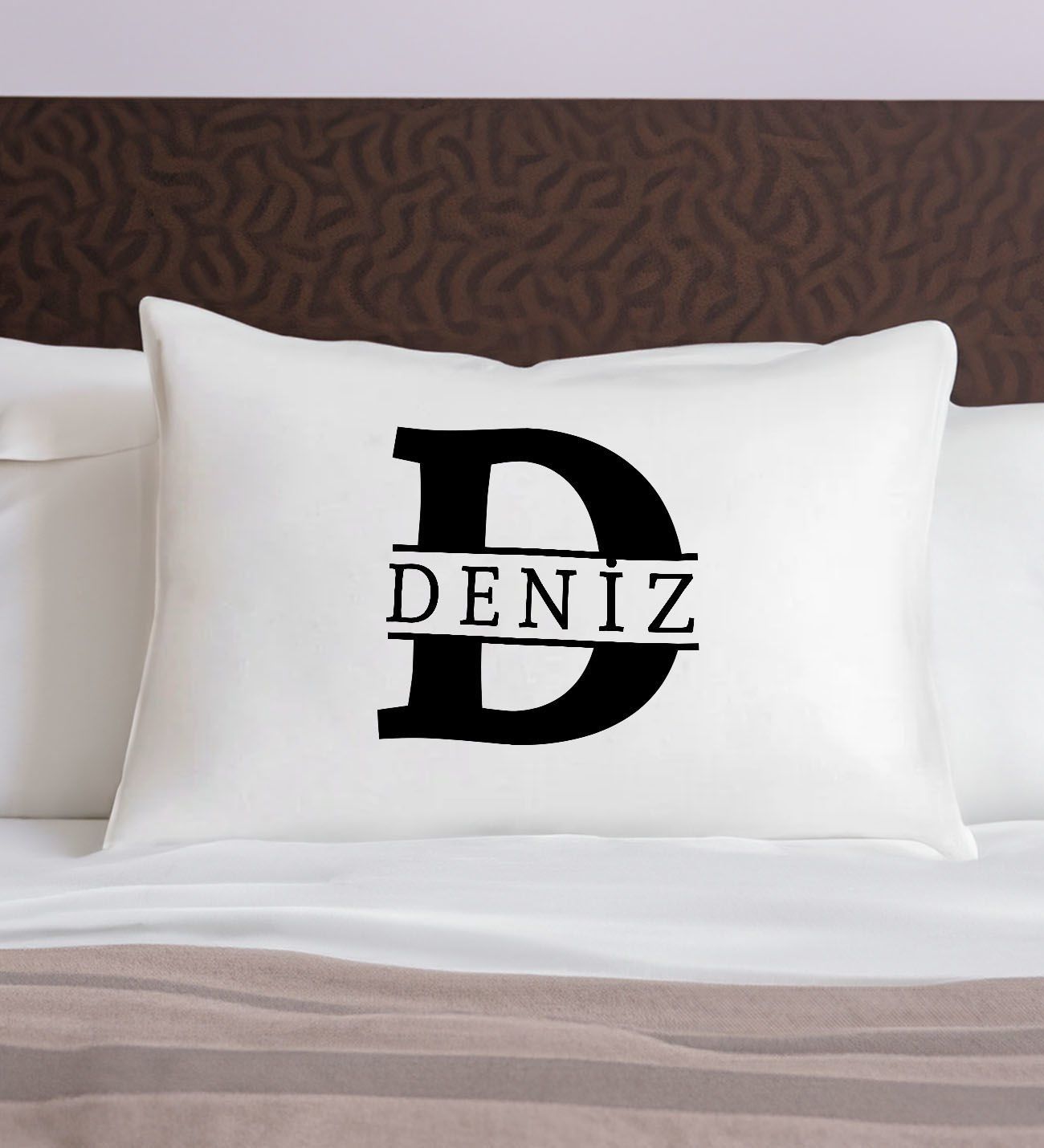 BK Gift Kişiye Özel İsimli Pamuklu Yastık Kılıfı-1 50x70cm , Sevgiliye Hediye, Ev Hediyesi, Tasarım Ev Tekstili