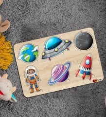 BK Toys Çocuklar İçin Ahşap Figürlü Eğitici-Öğretici Yapboz Puzzle-15