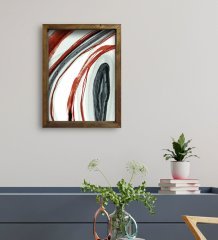 BK Gift Otel Odası Konseptli Doğal Masif Ahşap Çerçeveli Tablo 30x40cm-61