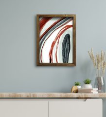 BK Gift Otel Odası Konseptli Doğal Masif Ahşap Çerçeveli Tablo 30x40cm-61