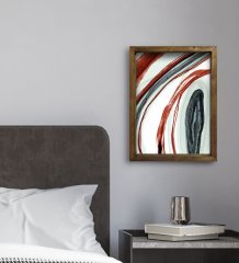 BK Gift Otel Odası Konseptli Doğal Masif Ahşap Çerçeveli Tablo 30x40cm-61