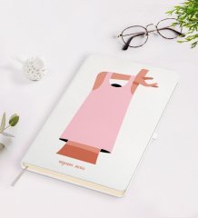 Kişiye Özel Kadınlar Günü Tasarımlı Beyaz Defter-23