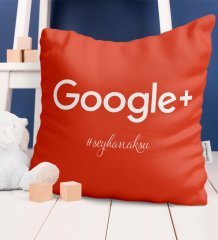 Kişiye Özel Google Plus Saten Kırlent Yastık - 1