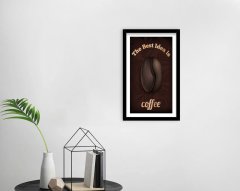 BK Home Coffee Tasarımlı Dekoratif Ahşap Siyah Çerçeveli Tablo-7