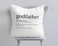 BK Home Godfather Baba Tasarımlı Beyaz Yastık-16