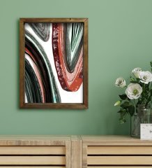 BK Gift Otel Odası Konseptli Doğal Masif Ahşap Çerçeveli Tablo 30x40cm-60