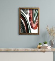 BK Gift Otel Odası Konseptli Doğal Masif Ahşap Çerçeveli Tablo 30x40cm-60