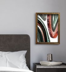 BK Gift Otel Odası Konseptli Doğal Masif Ahşap Çerçeveli Tablo 30x40cm-60