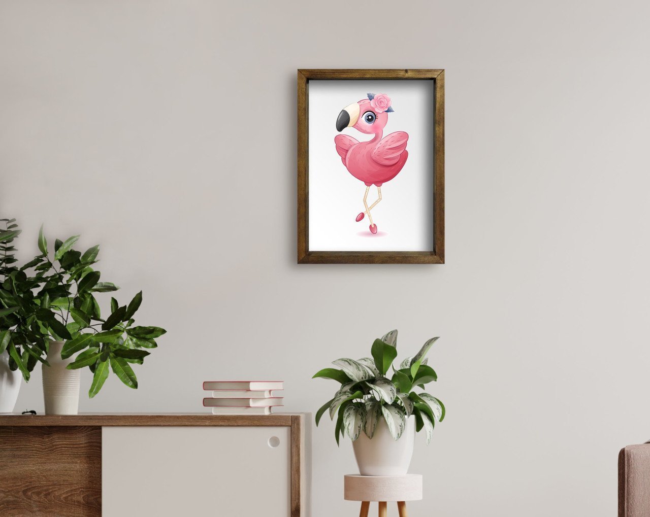 BK Home Doğal Masif Ahşap Çerçeveli Tablo 45x65cm-67