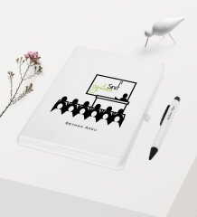 Kişiye Özel Sınıf Öğretmeni Temalı Beyaz Defter Kalem Hediye Seti - 5