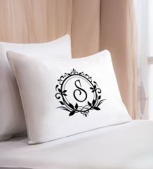 BK Gift Kişiye Özel Baş Harfli Tasarımlı Pamuklu Yastık Kılıfı-2 50x70cm , Sevgiliye Hediye, Ev Hediyesi, Tasarım Ev Tekstili