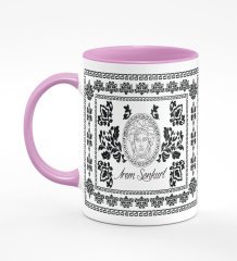 Kişiye Özel Etnik Pembe Kupa Bardak P1