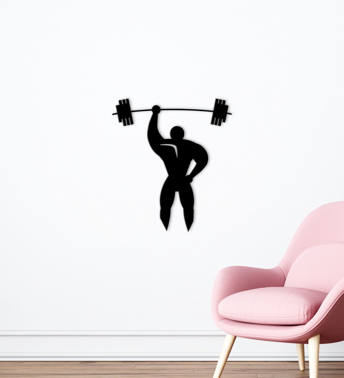 BK Home GYM Tasarımlı Ahşap Duvar Süsü-3