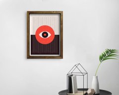 BK Home Doğal Masif Ahşap Çerçeveli Tablo 45x65cm-66