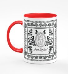 Kişiye Özel Etnik Kırmızı Kupa Bardak K1