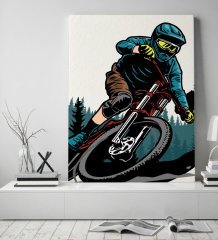 BK Gift Bisiklet Tasarımlı Kanvas Tablo 50x70cm-3