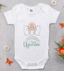 BK Kids Çok İlişmen Tasarımlı Beyaz Bebek Body Zıbın-1