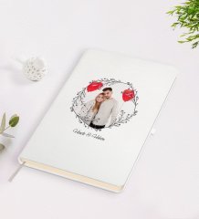 Kişiye Özel Sevgililer Günü Temalı İsimli Fotoğraflı Beyaz Defter-26