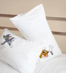 BK Gift Kişiye Özel Eğlenceli Kedi Tasarımlı Pamuklu 2’li Yastık Kılıfı Seti-4 50x70cm , Sevgiliye Hediye, Ev Hediyesi, Tasarım Ev Tekstili