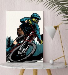 BK Gift Bisiklet Tasarımlı Kanvas Tablo 30x50cm-3