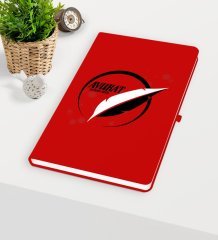 Kişiye Özel Avukat Temalı Kırmızı Defter - 13