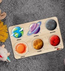 BK Toys Çocuklar İçin Ahşap Figürlü Eğitici-Öğretici Yapboz Puzzle-11