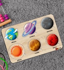 BK Toys Çocuklar İçin Ahşap Figürlü Eğitici-Öğretici Yapboz Puzzle-11
