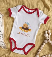 BK Kids My Princess Tasarımlı Kırmızı Bebek Body Zıbın-1