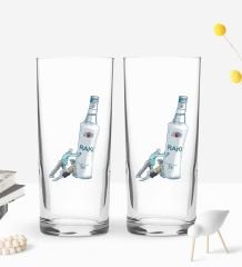 BK Gift Kişiye Özel İsimli DTF Eğlenceli Rakı Tasarımlı İkili Rakı Bardağı Seti-3, Arkadaşa Hediye, Sevgiliye Hediye