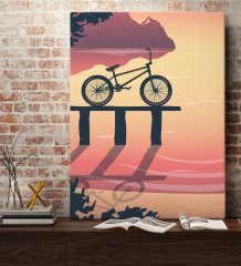BK Gift Bisiklet Tasarımlı Kanvas Tablo 70x100cm-2