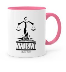 Kişiye Özel Mesleki Avukat Pembe Kupa Bardak - 9