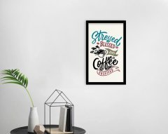 BK Home Coffee Tasarımlı Dekoratif Ahşap Siyah Çerçeveli Tablo-3