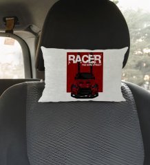 BK Gift Racer Tasarımlı Dikdörtgen Araç Koltuk Yastığı-1