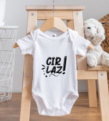 BK Kids Cırlaz Tasarımlı Beyaz Bebek Body Zıbın-1