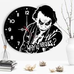 Dekoratif Joker Tasarımlı Ahşap Duvar Saati - 1