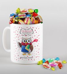 Kişiye Özel Tarih Öğretmeni Kupa ve Haribo Şeker Hediye Seti-3