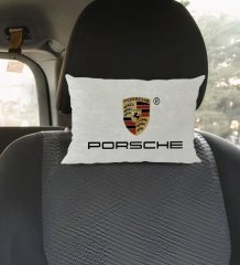 BK Gift Porsche Tasarımlı Dikdörtgen Araç Koltuk Yastığı-1