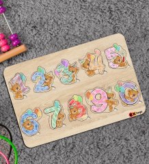 BK Toys Çocuklar İçin Ahşap Figürlü Eğitici-Öğretici Yapboz Puzzle-9