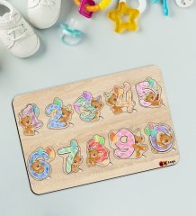 BK Toys Çocuklar İçin Ahşap Figürlü Eğitici-Öğretici Yapboz Puzzle-9