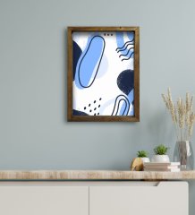 BK Gift Otel Odası Konseptli Doğal Masif Ahşap Çerçeveli Tablo 30x40cm-55