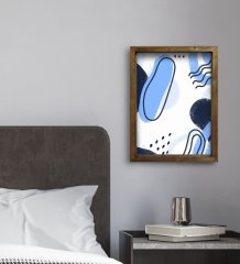 BK Gift Otel Odası Konseptli Doğal Masif Ahşap Çerçeveli Tablo 30x40cm-55