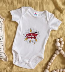 BK Kids Ceryan Kaçağı Tasarımlı Beyaz Bebek Body Zıbın-1